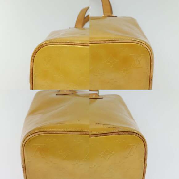 LOUIS VUITTON Monogram Vernis Houston Hand Bag Beige M91004 - Picture 10 of 13